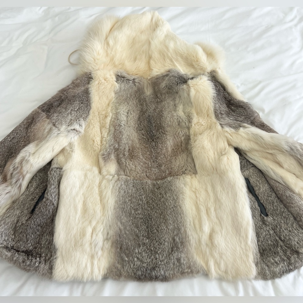 Real Rabbit Fur Coat - Picture 2 of 12